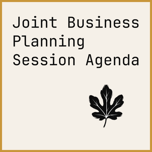 Joint Business Planning Session Agenda