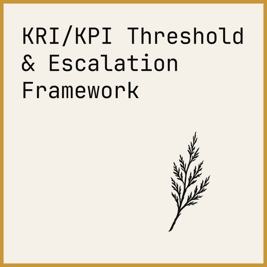 KRI/KPI Threshold & Escalation Framework
