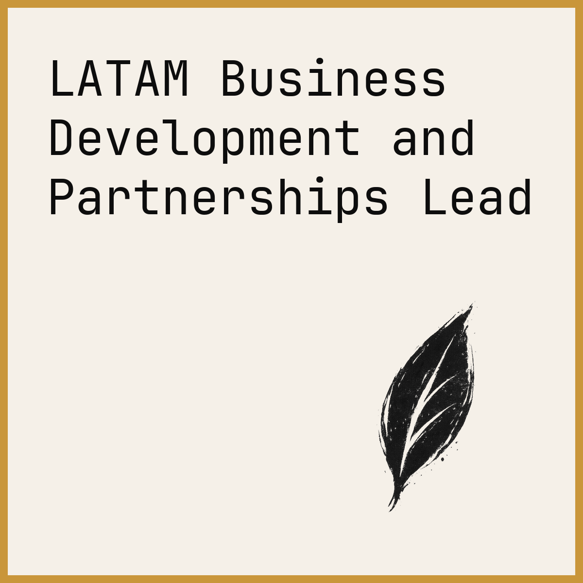 LATAM Business Development and Partnerships Lead