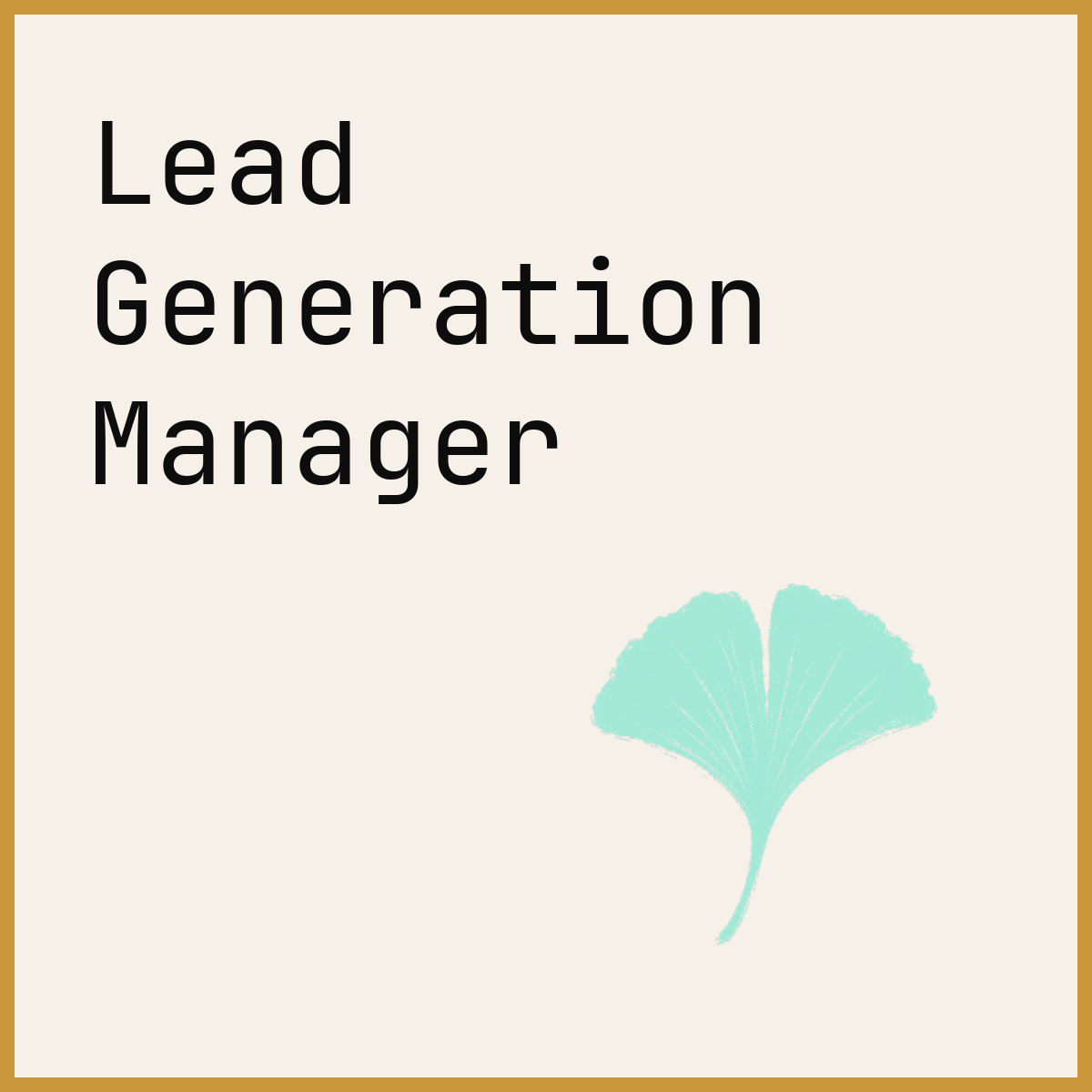 Lead Generation Manager