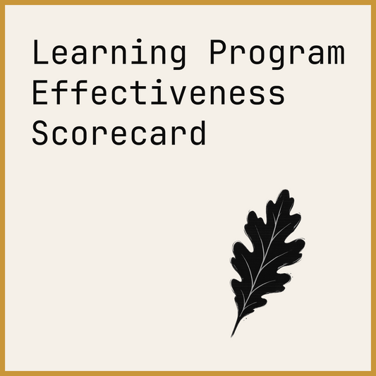 Learning Program Effectiveness Scorecard
