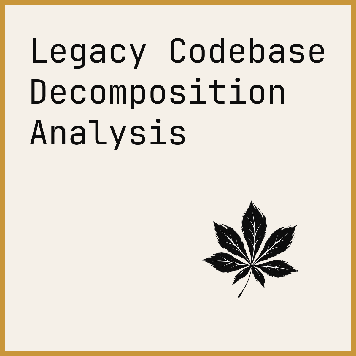 Legacy Codebase Decomposition Analysis