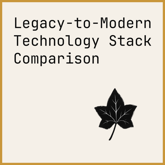 Legacy-to-Modern Technology Stack Comparison