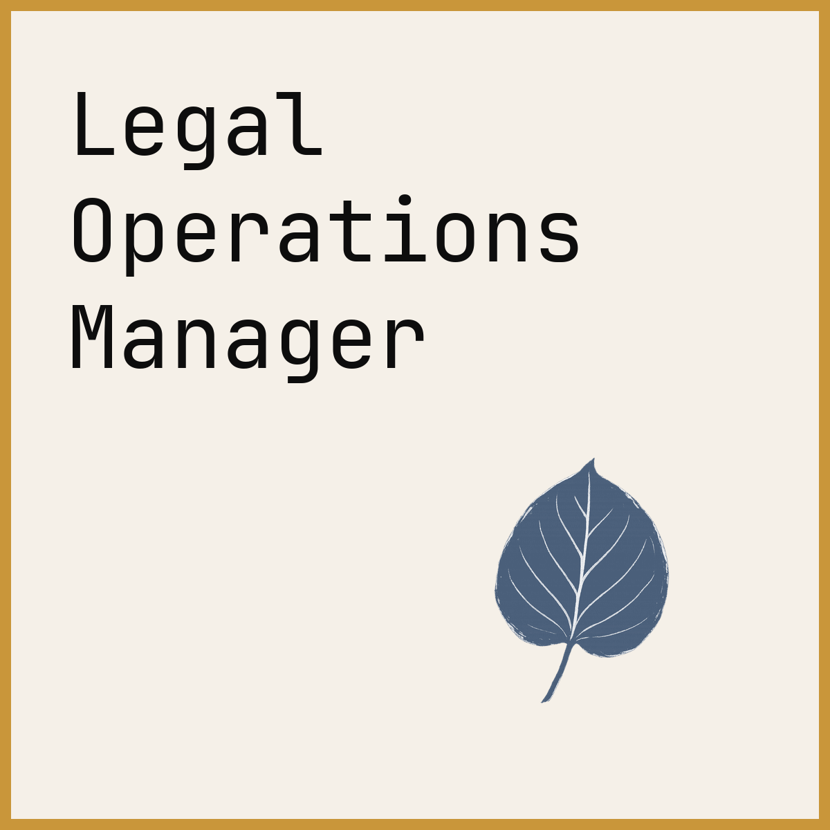 Legal Operations Manager