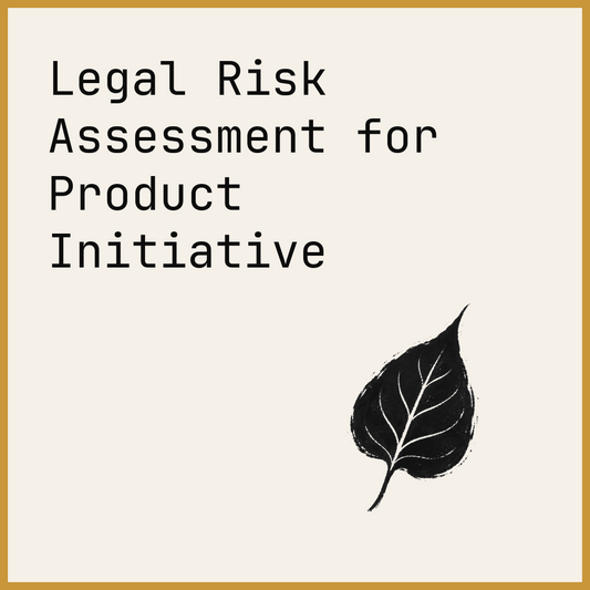 Legal Risk Assessment for Product Initiative