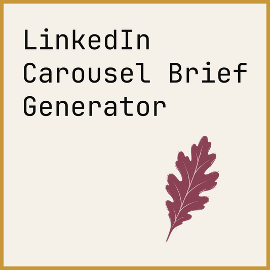 LinkedIn Carousel Brief Generator