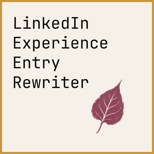LinkedIn Experience Entry Rewriter