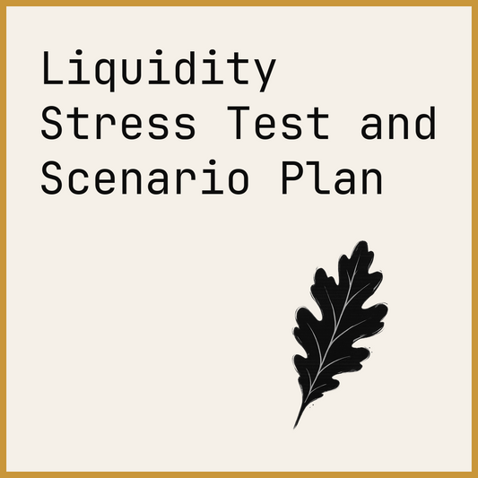 Liquidity Stress Test and Scenario Plan