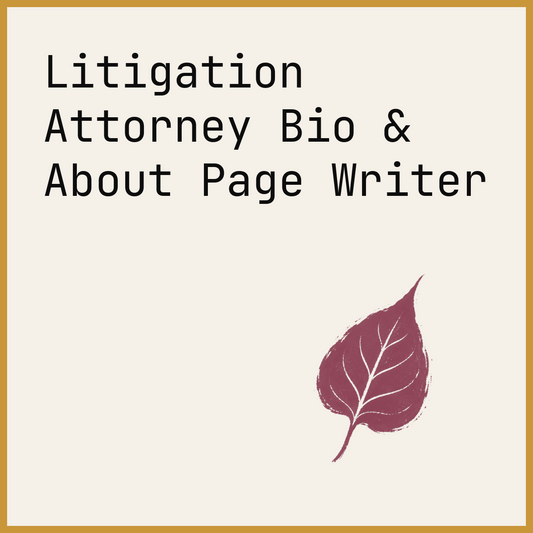 Litigation Attorney Bio & About Page Writer