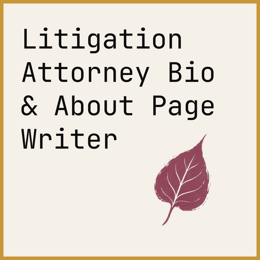 Litigation Attorney Bio & About Page Writer