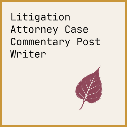 Litigation Attorney Case Commentary Post Writer