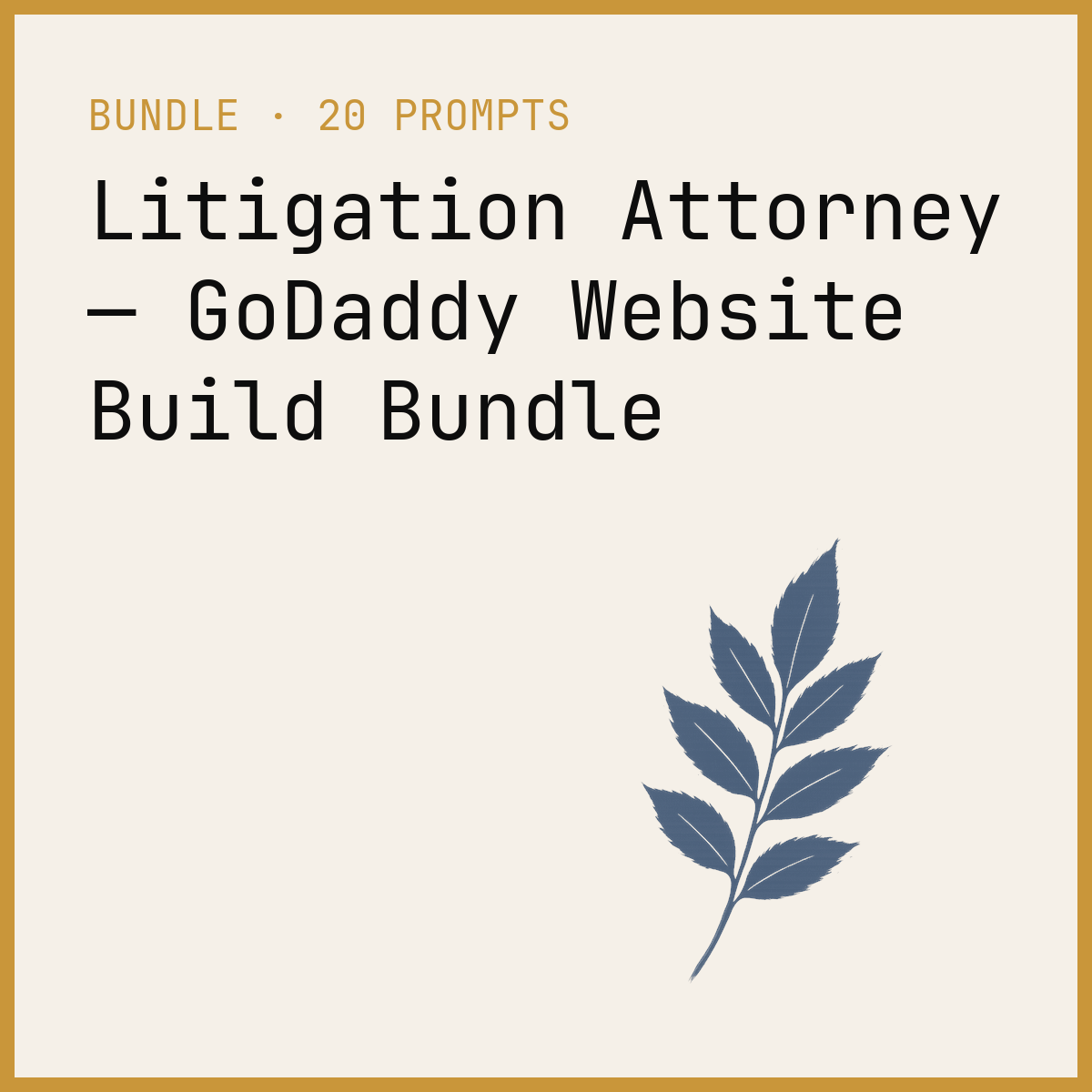 Litigation Attorney — GoDaddy Website Build Bundle