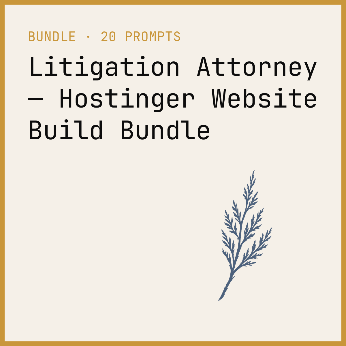 Litigation Attorney — Hostinger Website Build Bundle