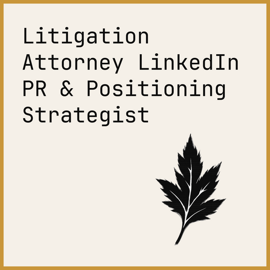 Litigation Attorney LinkedIn PR & Positioning Strategist