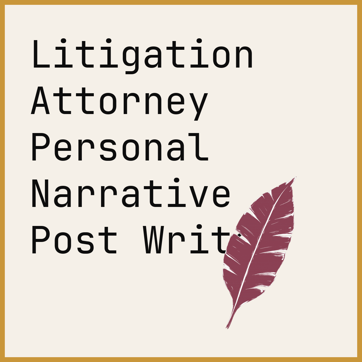 Litigation Attorney Personal Narrative Post Writer
