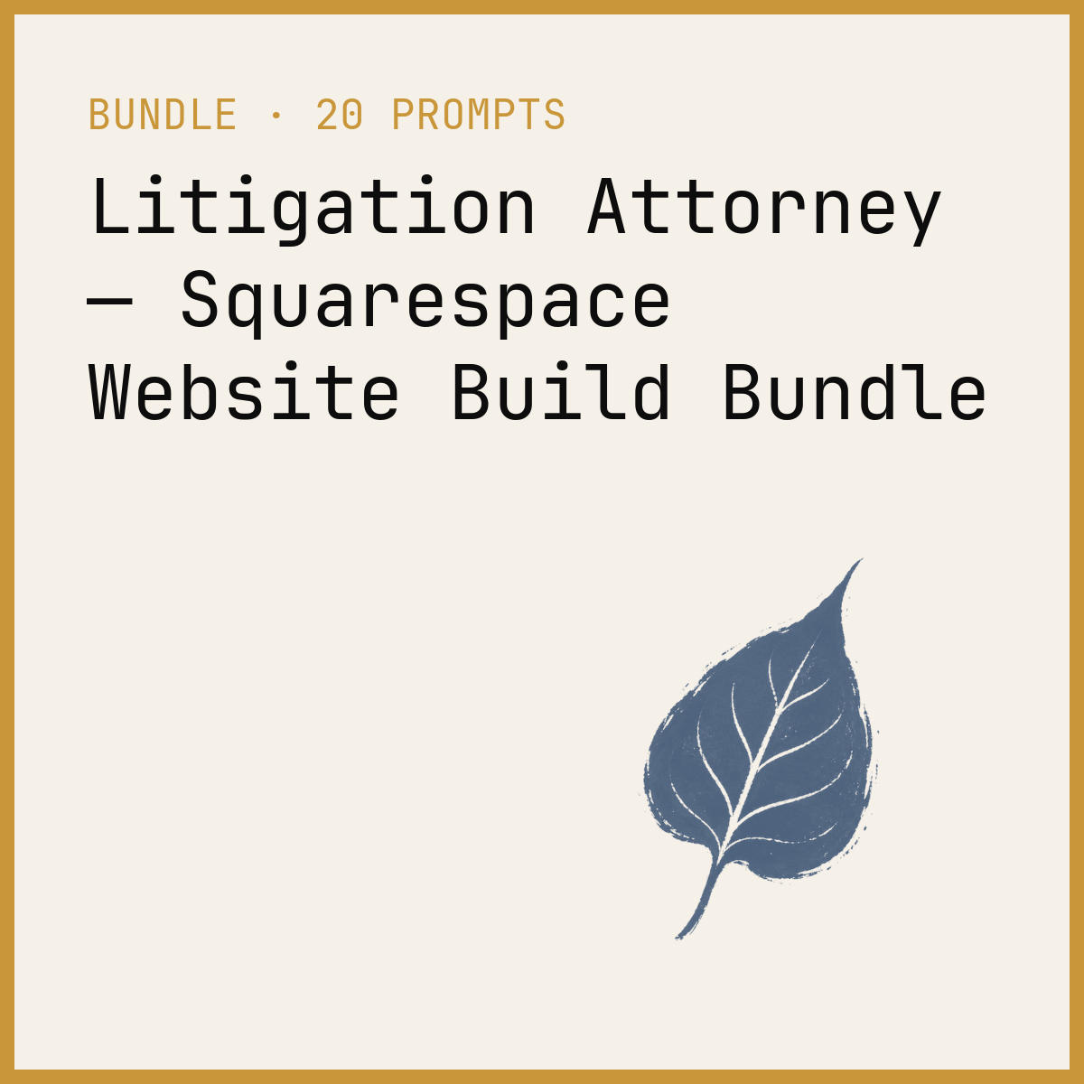 Litigation Attorney — Squarespace Website Build Bundle