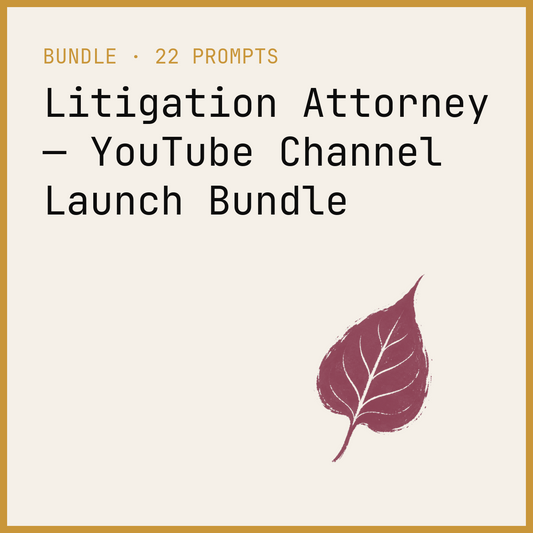 Litigation Attorney — YouTube Channel Launch Bundle