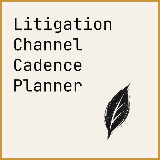 Litigation Channel Cadence Planner