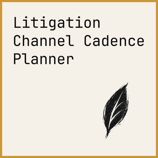 Litigation Channel Cadence Planner