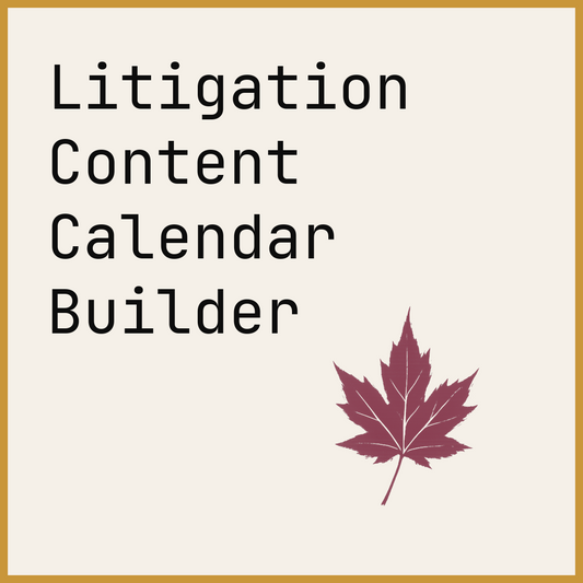 Litigation Content Calendar Builder
