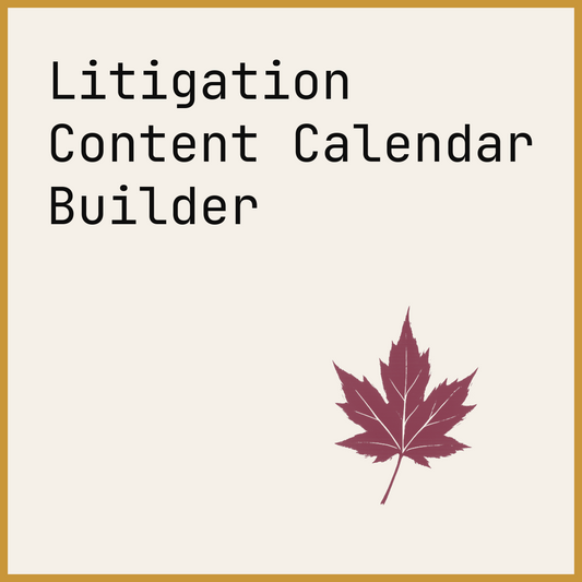 Litigation Content Calendar Builder