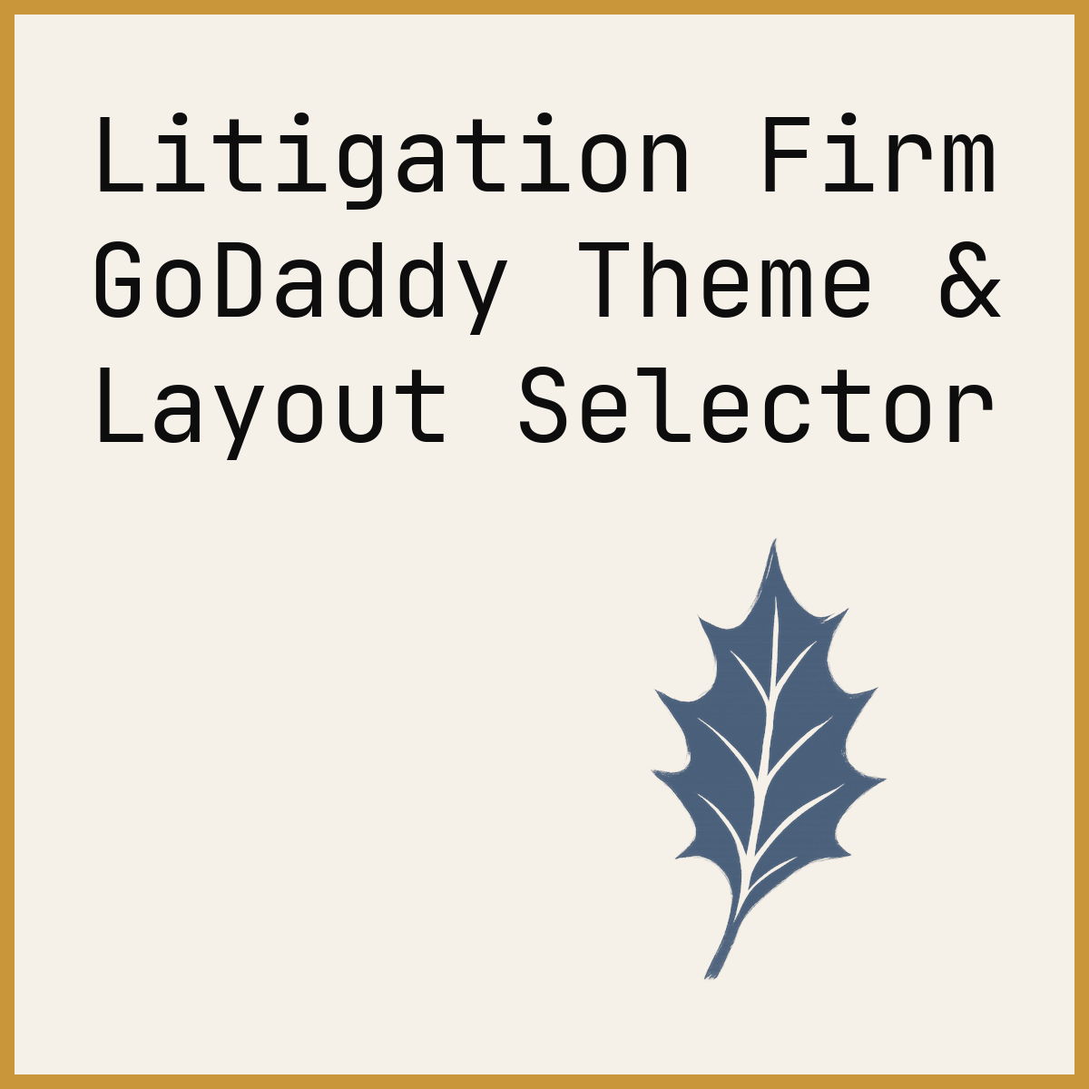 Litigation Firm GoDaddy Theme & Layout Selector