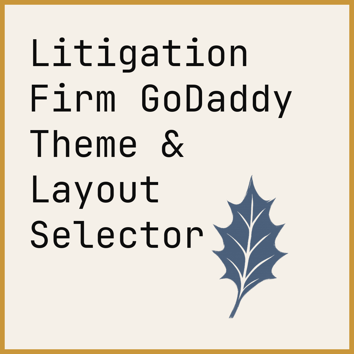 Litigation Firm GoDaddy Theme & Layout Selector