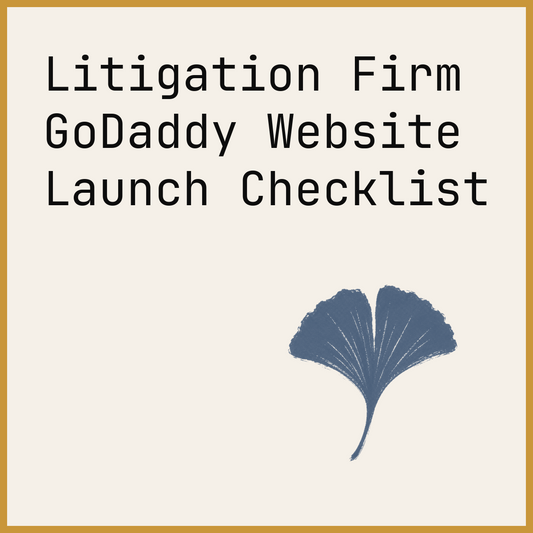 Litigation Firm GoDaddy Website Launch Checklist