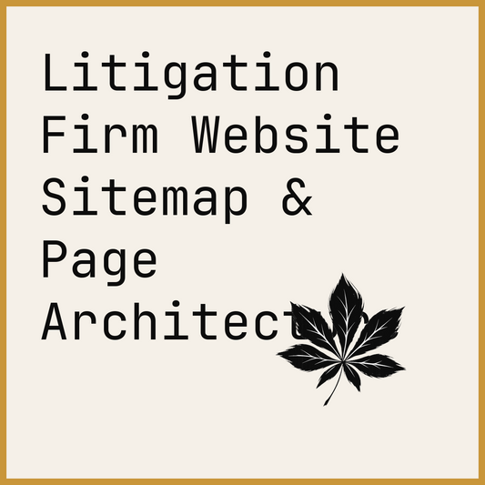 Litigation Firm Website Sitemap & Page Architecture