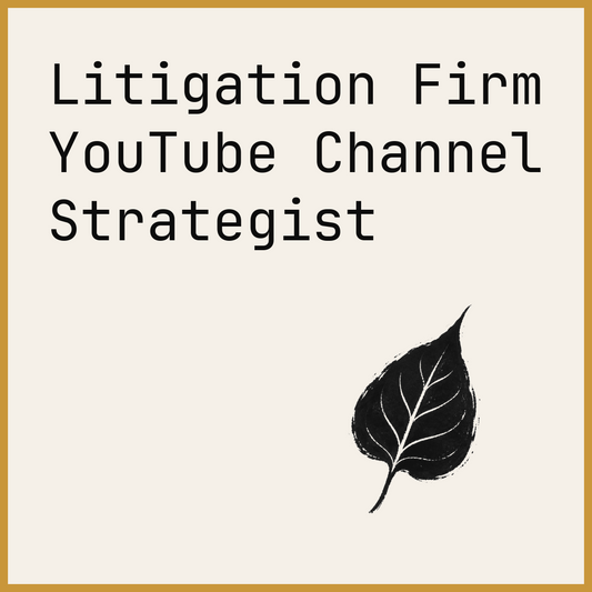 Litigation Firm YouTube Channel Strategist