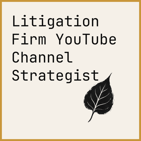 Litigation Firm YouTube Channel Strategist