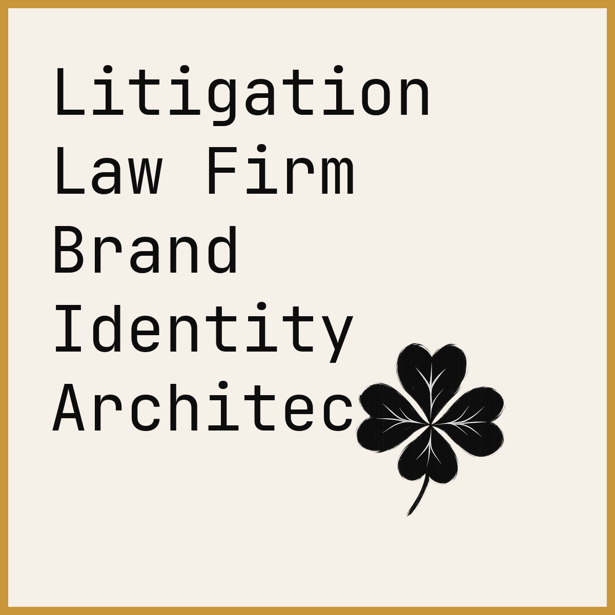Litigation Law Firm Brand Identity Architect