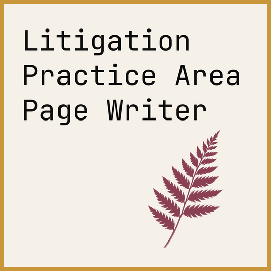 Litigation Practice Area Page Writer