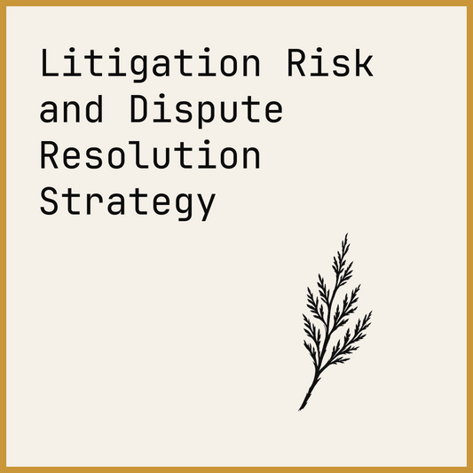 Litigation Risk and Dispute Resolution Strategy