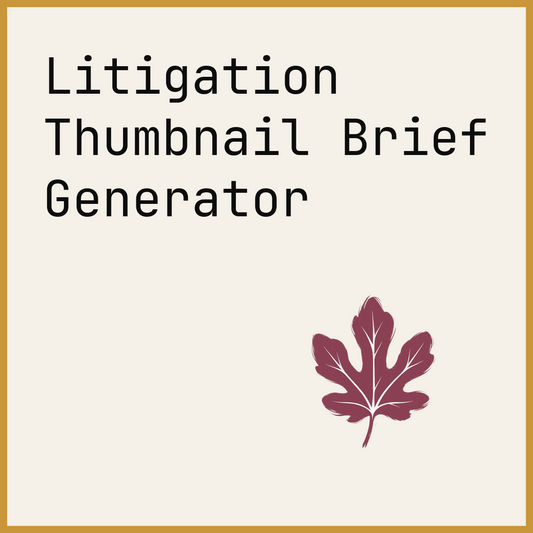 Litigation Thumbnail Brief Generator