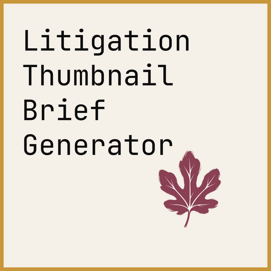 Litigation Thumbnail Brief Generator
