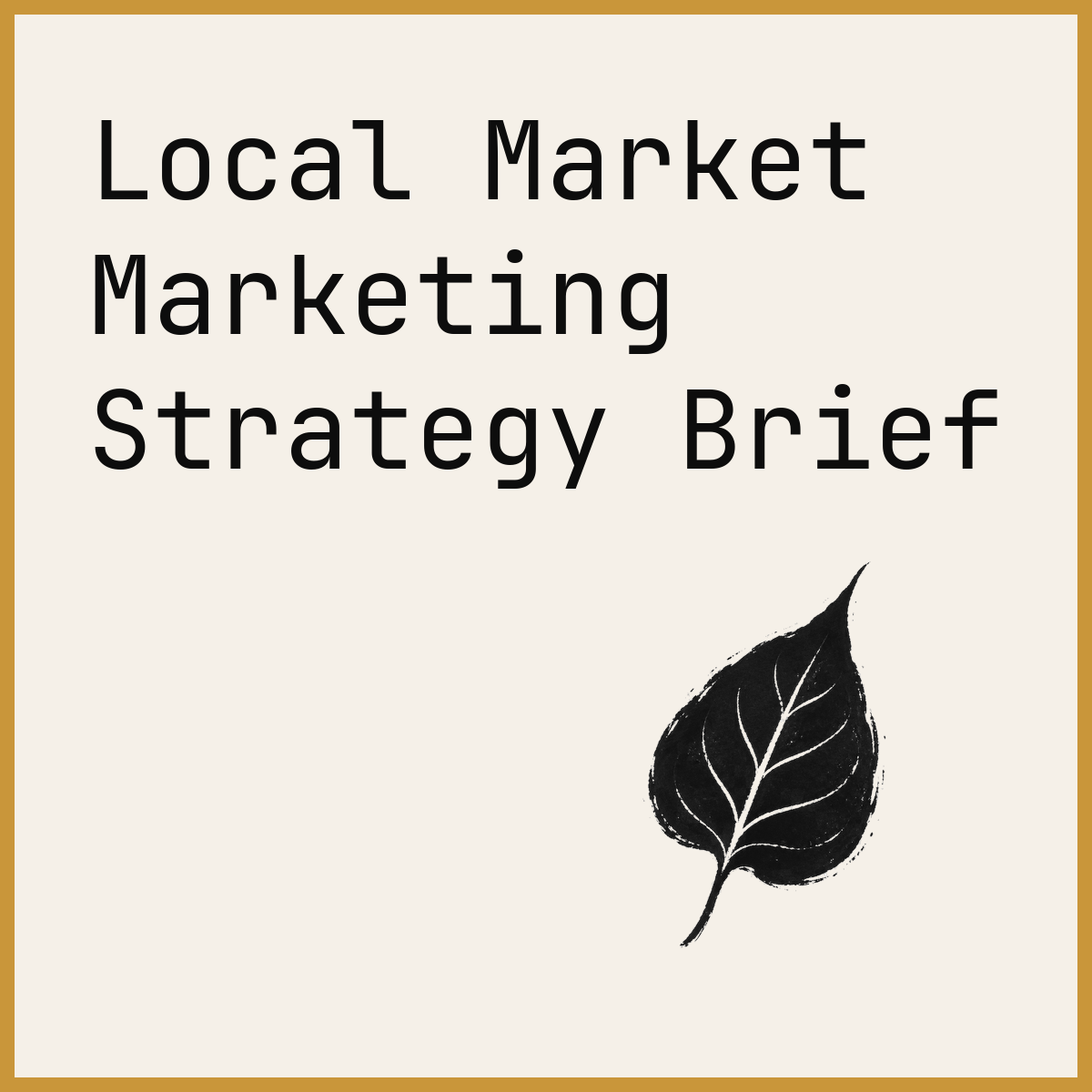 Local Market Marketing Strategy Brief