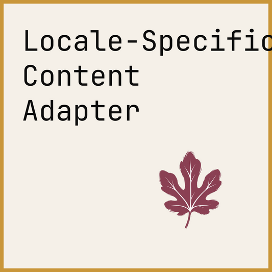Locale-Specific Content Adapter