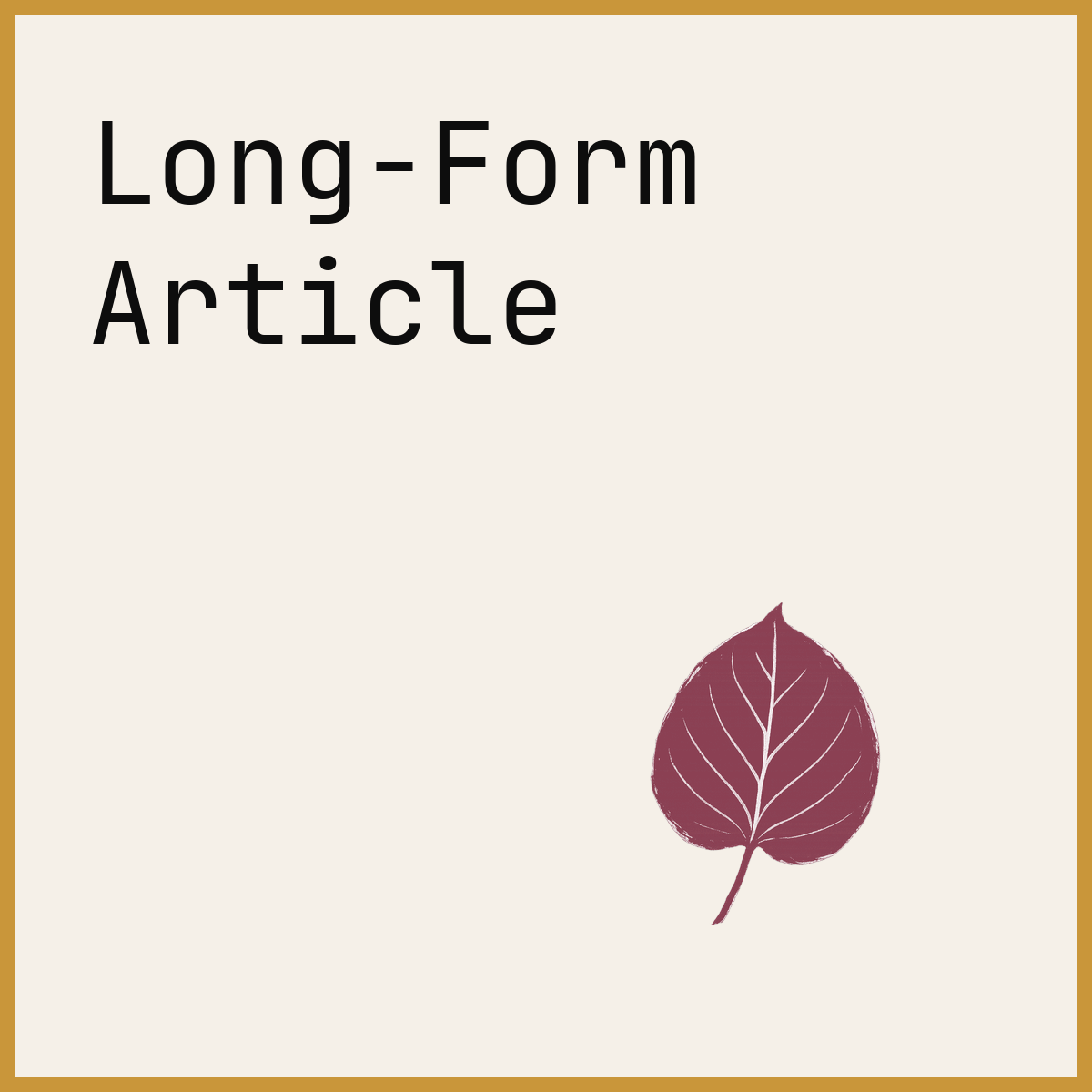 Long-Form Article