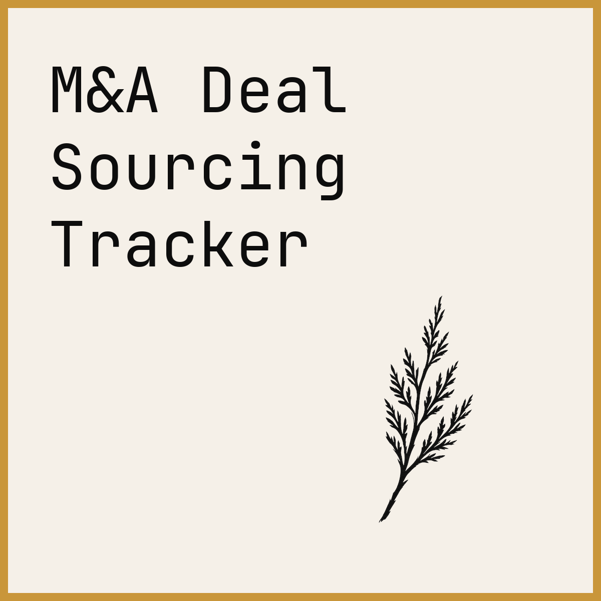M&A Deal Sourcing Tracker