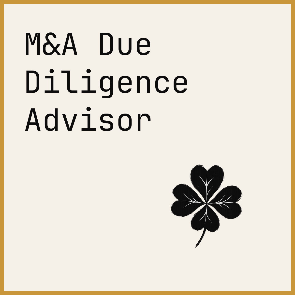 M&A Due Diligence Advisor