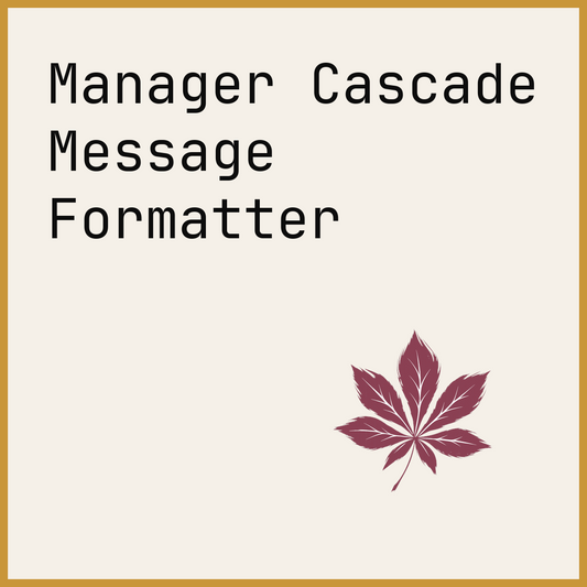 Manager Cascade Message Formatter