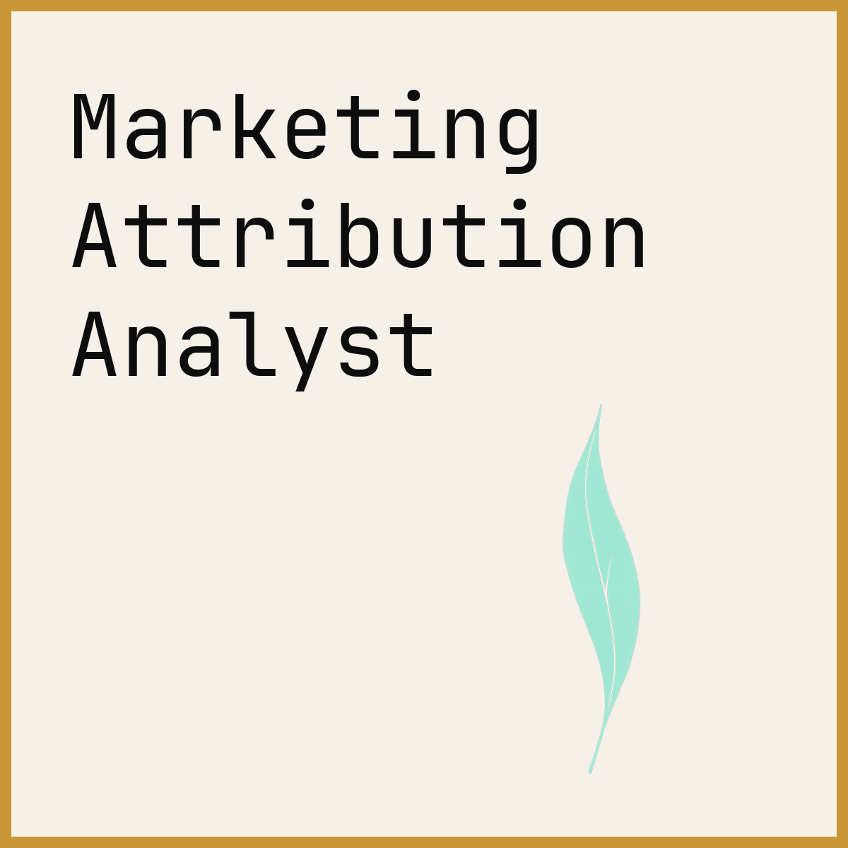 Marketing Attribution Analyst