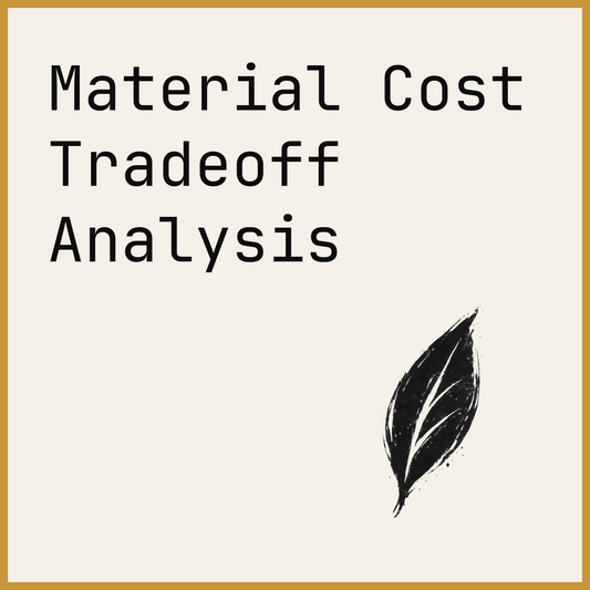 Material Cost Tradeoff Analysis