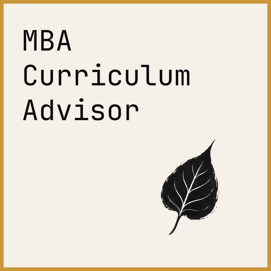 MBA Curriculum Advisor
