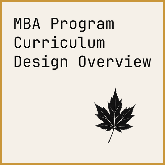 MBA Program Curriculum Design Overview