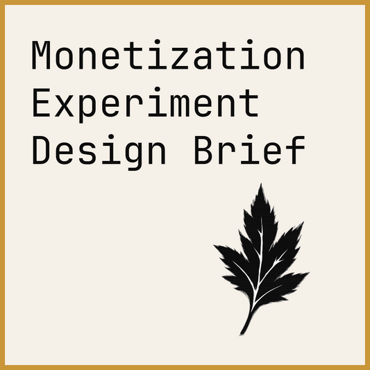 Monetization Experiment Design Brief