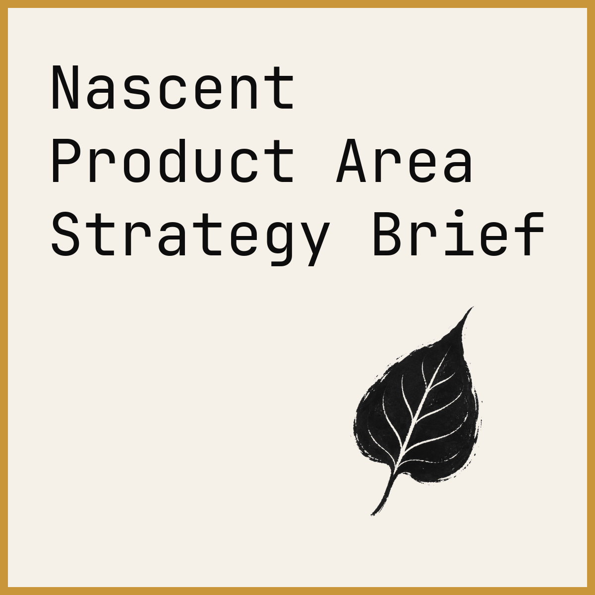 Nascent Product Area Strategy Brief