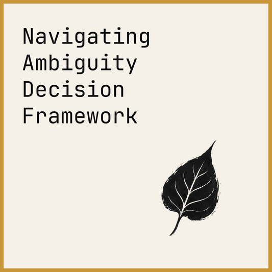 Navigating Ambiguity Decision Framework