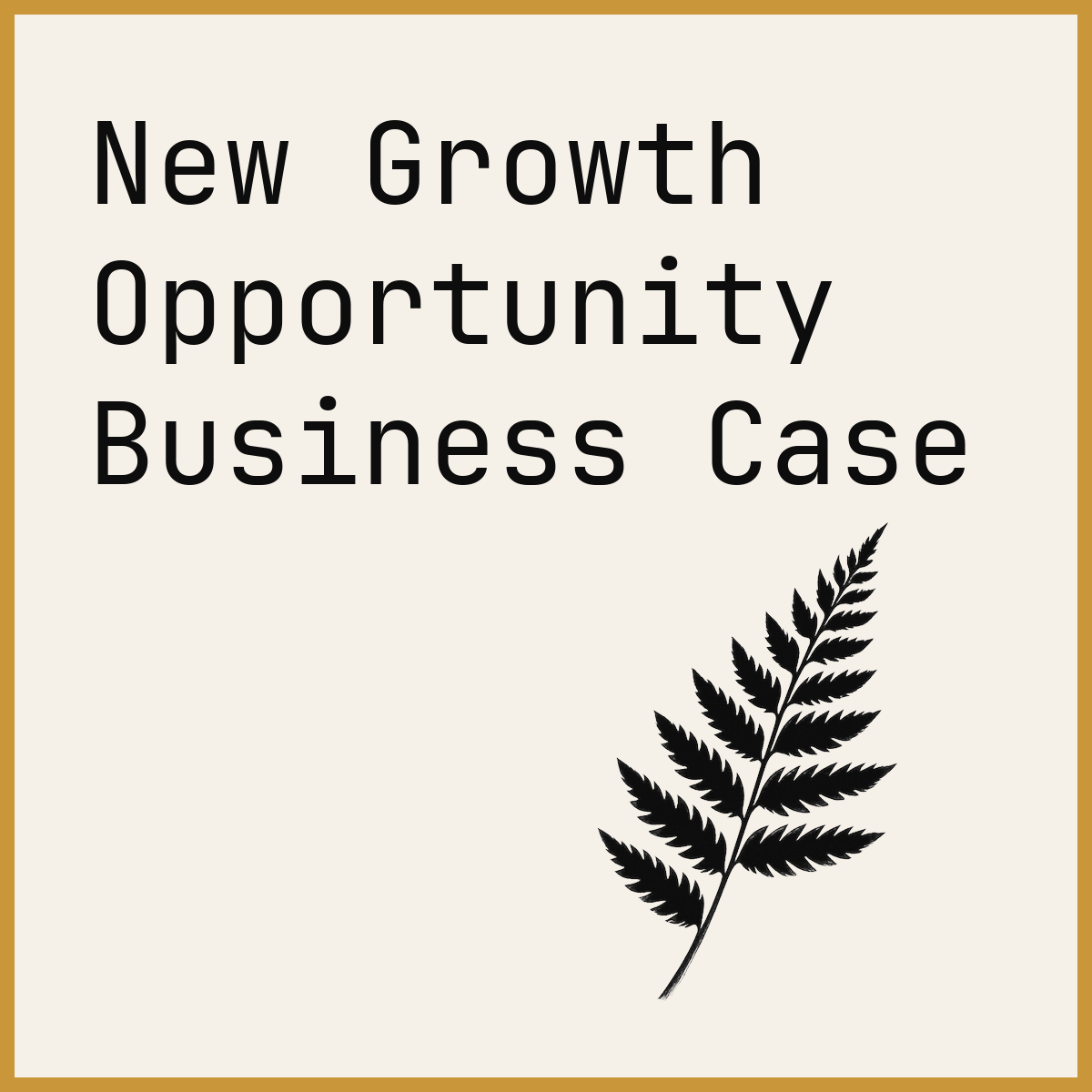 New Growth Opportunity Business Case